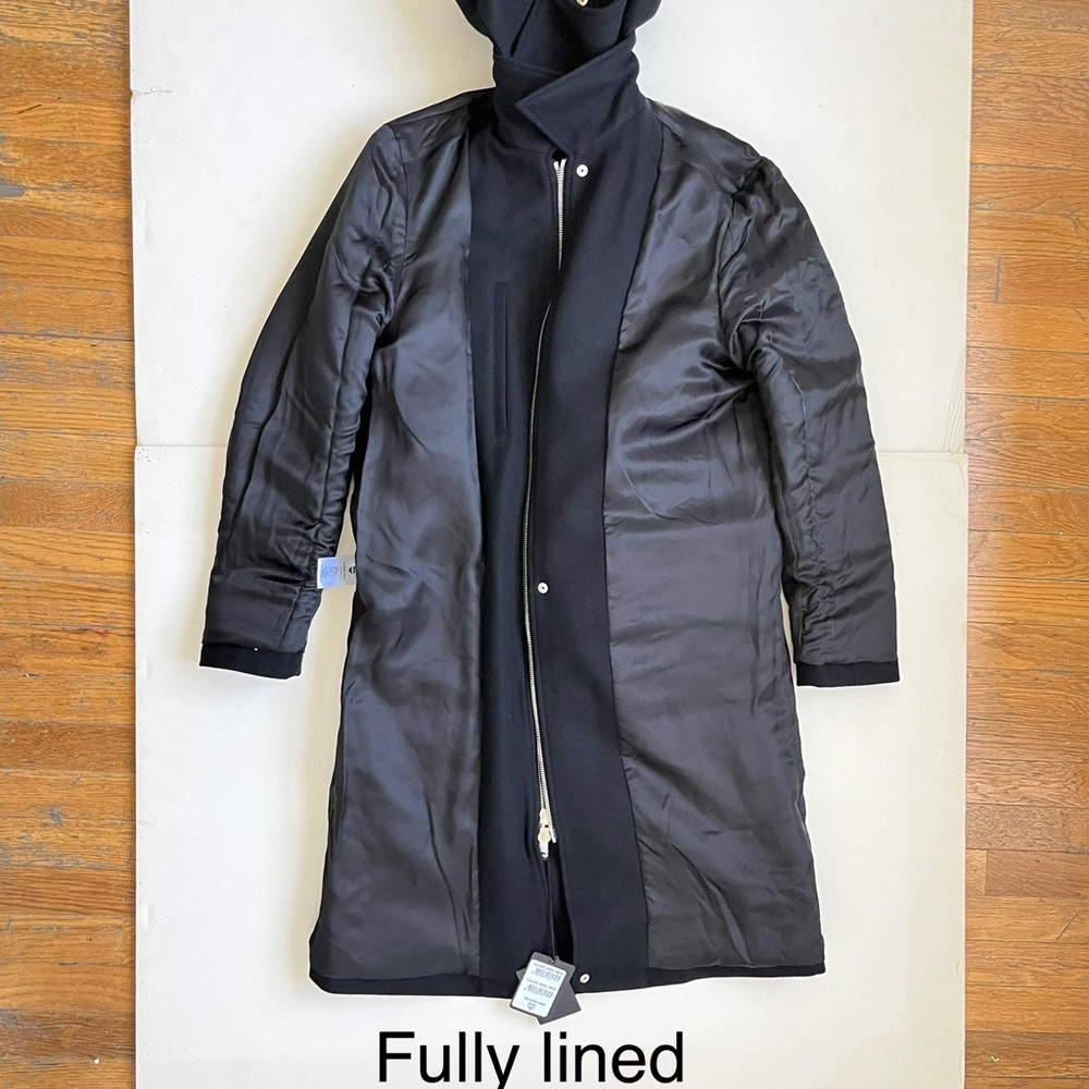MCM Worldwide Mens Medium Wool Zip Hood Coat New - Picture 7 of 15
